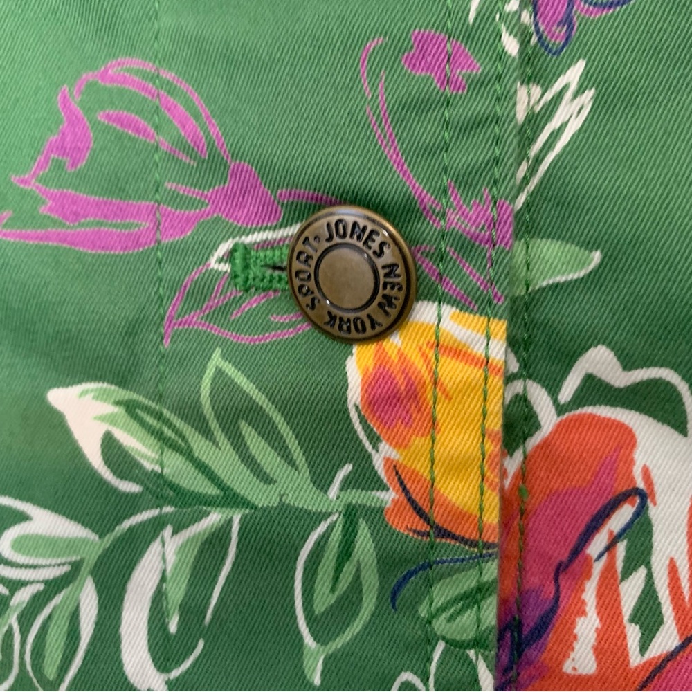 Jones New York Sport floral Jean Jacket - Picture 8 of 9